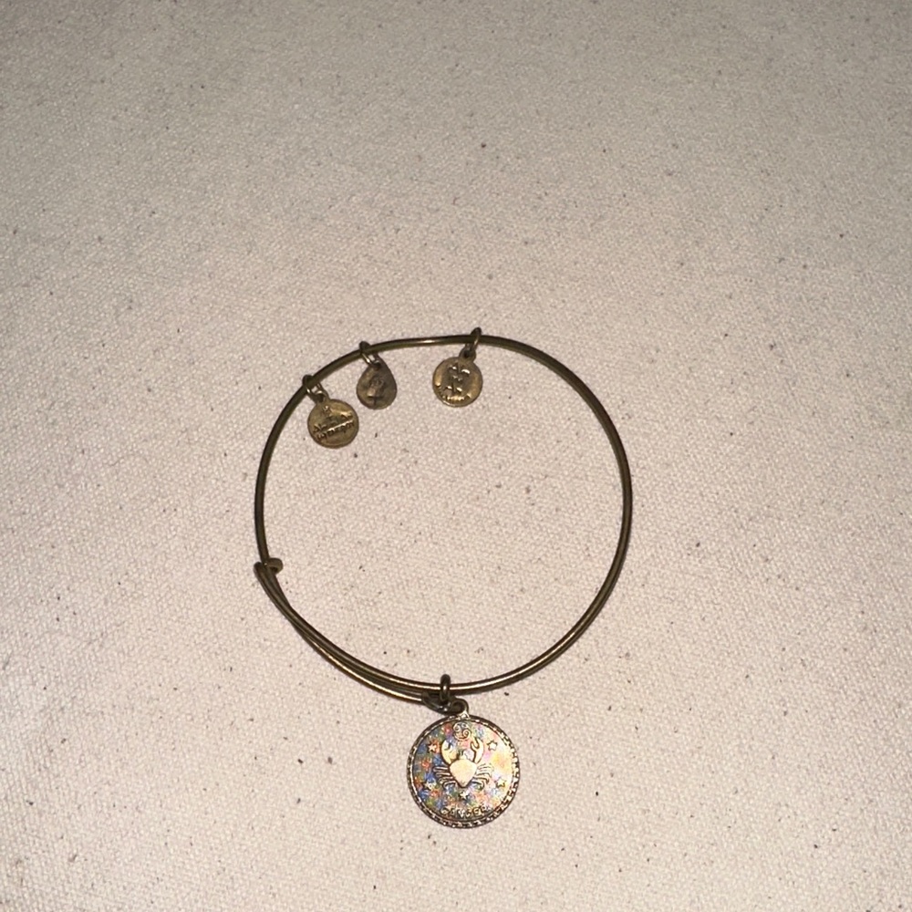 Alex and Ani Gold Charm Cancer Bracelet